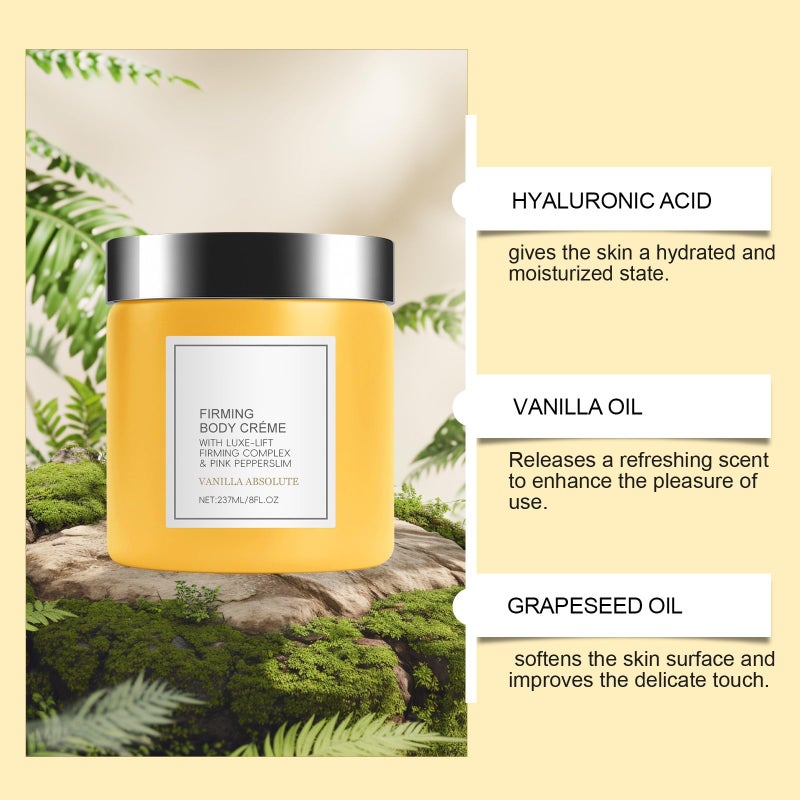 OUKPANE Champagne Lift Body Creme, Firming Complex and Pink Pepperslim Skin Moisturizer Tightens Hydrates Dry Skin Arms & Legs. (Vanilla) - Image 3